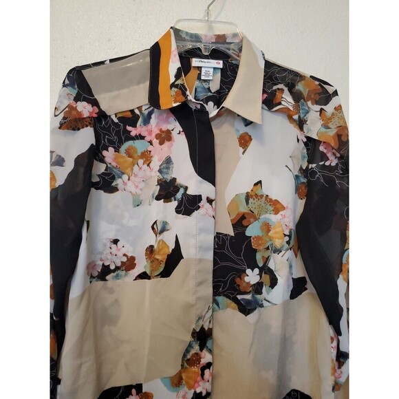 Phillip Lim 3.1 Womens Blouse Size M Floral Button-Up Long Sleeve NWOT - Picture 4 of 16